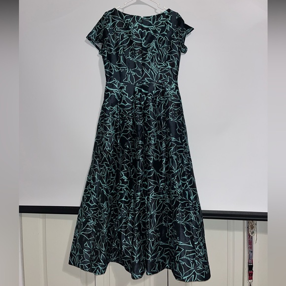 eShakti Blue Black and Light Blue long Dress Size L-12 - Picture 2 of 9